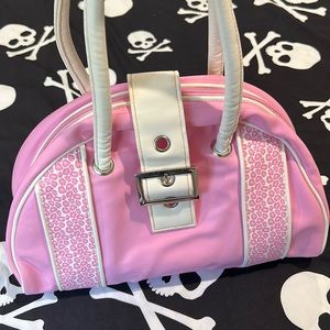 Pink cheetah print purse